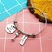 Workout Gym Bracelet Dumbbell Charm Bangle Funny Gym Workout Jewelry Fitness Trainer Bracelet Gifts for Women Men Bodybuilding Jewelry The Gym is My Happy Placebelieve Inspirational Fitness Gifts