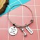 Workout Gym Bracelet Dumbbell Charm Bangle Funny Gym Workout Jewelry Fitness Trainer Bracelet Gifts for Women Men Bodybuilding Jewelry The Gym is My Happy Placebelieve Inspirational Fitness Gifts