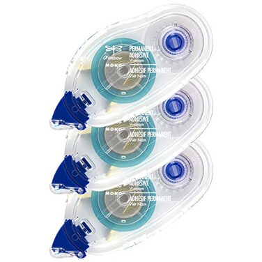 Tombow 62207 MONO Permanent Adhesive Refills 3Pack Easy to Use Refills for a Strong Instant Bond