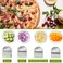 ONCE FOR ALL Safe Mandoline Slicer 5 in 1 Vegetable Cutter Strips Julienne Dicer Adjustable Thickness 018 mm for Kitench Fast Meal Prep Blue