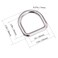 COOHC Metal D Rings 2 Inch Inner Welded Heavy Duty Seamless Molded Solid Buckles Ring Silver 6 Pack