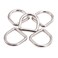 COOHC Metal D Rings 2 Inch Inner Welded Heavy Duty Seamless Molded Solid Buckles Ring Silver 6 Pack