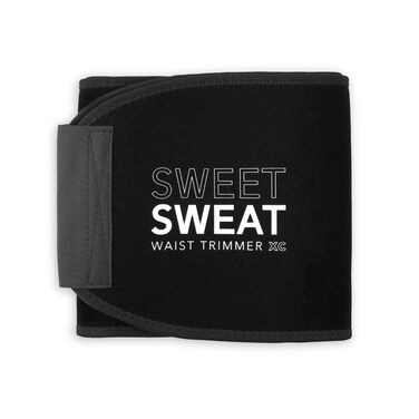 Sweet Sweat Waist Trimmer for Women and Men  Sweat Band Waist Trainer Belt for High Intensity Training and Gym Workouts 5 Adjustable Sizes