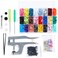 Plastic Size 20 T5 Snap Button Kit with Pliers Clips Tools Box 375 Pairs