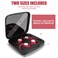 Sleeping Earplugs SL 2 Pairs of Noise Cancelling Ear Plugs Noise Cancelling POSOSTO Reusable Silicone Earplugs Hearing Protection AntiSnoring for Sound Blocking SleepingRed