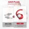 Sleeping Earplugs SL 2 Pairs of Noise Cancelling Ear Plugs Noise Cancelling POSOSTO Reusable Silicone Earplugs Hearing Protection AntiSnoring for Sound Blocking SleepingRed