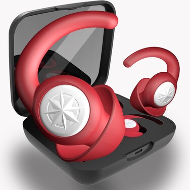 Sleeping Earplugs SL 2 Pairs of Noise Cancelling Ear Plugs Noise Cancelling POSOSTO Reusable Silicone Earplugs Hearing Protection AntiSnoring for Sound Blocking SleepingRed