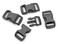 CRAFTMEMORE 38 Inch Quick Side Release Buckle Plastic Tiny Locks for Bags Belts Paracord Bracelets 25 Pack JL28 Black