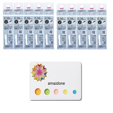 amazdone uni Jetstream EDGE 038mm Oilbased Ballpoint pen refillsSXR20338 Black 10pack Sticky Notes Value Set