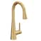 Moen 7664BG Sleek OneHandle High Arc Pulldown Modern Bar Faucet Brushed Gold