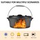10 Quart Cast Iron Dutch Oven Preseasoned Pot with Lid Lifter Handle Casserole Pot with Lid Lifter for Camping Cooking BBQ Baking