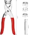 300 Sets Snap Button Snap Fastener kit Snaps 95mm Metal Snaps Buttons with Fastener Pliers Press Tool Kit Perfect for DIY Crafts Clothes Hats and Sewing10 Colors