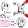 300 Sets Snap Button Snap Fastener kit Snaps 95mm Metal Snaps Buttons with Fastener Pliers Press Tool Kit Perfect for DIY Crafts Clothes Hats and Sewing10 Colors