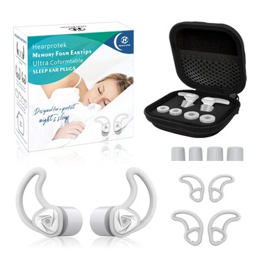 Ear plugs for sleeping 33db Hearprotek Noise reduction sound blocking soft sleep earplugs with foam eartips for light sleepers snoring work