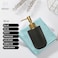 Liquid Soap Dispenser for Bathroom with Gold PumpDish Soap Dispenser for KitchenRefillable Countertop Lotion Ceramics Black Hand Soap Dispenser for Shower 420mlCylindrical Black Bottle