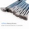 Makeup Brushes Makeup Brush Set BESTOPE PRO Makeup Brushes Kit 16Pcs Professional Makeup Brush Set for Eye and Face Foundation Powder Concealers Blush Eyeshadow Brush Make UP Brushes Kit Blue