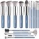 Makeup Brushes Makeup Brush Set BESTOPE PRO Makeup Brushes Kit 16Pcs Professional Makeup Brush Set for Eye and Face Foundation Powder Concealers Blush Eyeshadow Brush Make UP Brushes Kit Blue