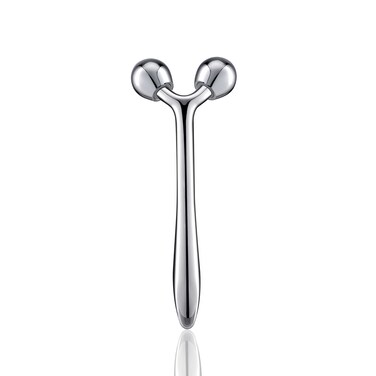 Facial Roller Massager Stick 3D Cooling Metal Face Massage Tool for Reduce Puffiness Face Lift Increase Firmness AntiAging Skin Tightening Face Fit for Face Eyes Neck Body Muscle Relaxing