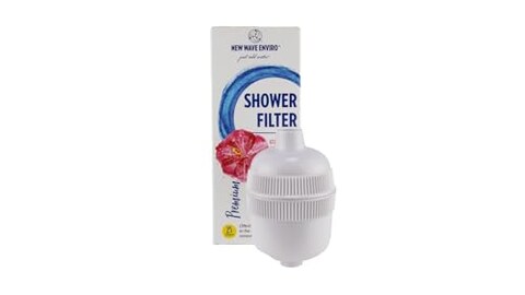 New Wave Enviro Shower Filter System with Aromatherapy Ring Premium White 796515300727