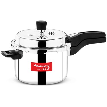 Butterfly Tez Triply Stainless Steel Pressure Cooker OLC 3 Liter