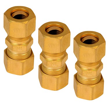 Highcraft D6278OM3 Compression Union Pipe Fitting 78 OD Connection LeadFree Brass Pack Of 3
