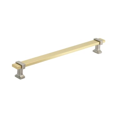 Amerock  Cabinet Pull  Brushed GoldSatin Nickel  81316 inch 224 mm Center to Center  Overton  1 Pack  Drawer Pull  Drawer Handle  Cabinet Hardware