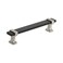 Amerock  Cabinet Pull  Brushed Matte BlackSatin Nickel  5116 inch 128 mm Center to Center  Overton  1 Pack  Drawer Pull  Drawer Handle  Cabinet Hardware