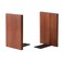 muso wood Sapele Bookends 71x47 Wooden Book End for Shelves Office Desk Book Stand 1 Pair