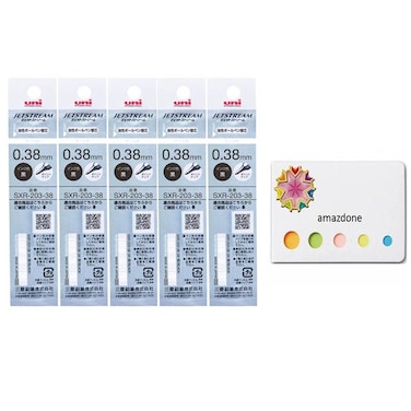 uni Jetstream EDGE 038mm Oilbased Ballpoint pen refillsSXR20338 Black 5packamazdone Sticky Notes Value Set 5 Count Pack of 1