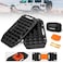 BUNKER INDUST Offroad Traction Boards with Jack BasePair Multifunctional Recovery Tracks Tire Traction Mat Snow Mud Sand RampBlack 4X4 ATV UTV Car Traction Pads with Carry Bag