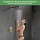 VANFOXLE PushButton Shower Faucet Set Brushed Gold Shower System with 10 inches Rainfall Shower Head Shower Fixture Combo Set Wall Mounted