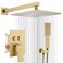VANFOXLE PushButton Shower Faucet Set Brushed Gold Shower System with 10 inches Rainfall Shower Head Shower Fixture Combo Set Wall Mounted