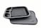 SAMMART Collapsible Dish Drainer with Tray  Foldable Drying Rack Set  Portable Dinnerware Organizer  Space Saving Kitchen Storage Tray 1 GreyBlack