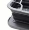 SAMMART Collapsible Dish Drainer with Tray  Foldable Drying Rack Set  Portable Dinnerware Organizer  Space Saving Kitchen Storage Tray 1 GreyBlack
