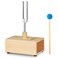 The7boX 528HZ Tuning Fork Aluminum Alloy Tuning Fork Resonance Box Equipped with Silicone Hammer and Wooden Voice Box Suitable for Sound Therapy Yoga Meditation and Relaxation