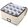 Wine Glass Storage Box with Dividers  Holds 12 Standard Size Wine Glasses up to 10 Tall  Stemware Storage Case  Protects Fine China  Durable Quilted Microfiber Bin with Carry Handles