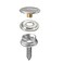 Snap Button Fasteners Kit for Leather Boat Cover Upholstery Snap Buttons Stud Screws Stainless Steel Marine Grade 40 set