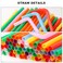 Flexible Jumbo Wide Straws Disposable Plastic Twists Milkshake Drinking Straws Bendy Smoothie Straws Assorted Colors  Great for Parties Carnivals Fun 83 inch 200 Count