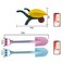 IOKUKI Long Shovels Sand Toys Set with Mesh Bag Including Wheelbarrow Castle Building Kit Beach Buckets Shovels Rakes Molds Outdoor Beach Toys Tool Kit for Kids Toddlers Boys and Girls 23 PCS