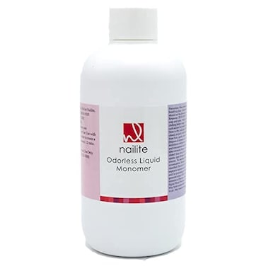 Nailite Odorless Liquid Monomer 8 Oz Clear color NonYellowing NonCrack NonLift EMA Based