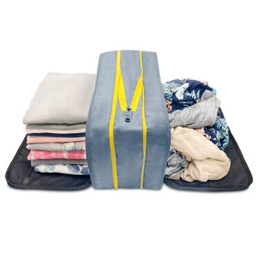 Biaggi Ultimate Compression ZipCube Set of 2  Expandable Travel Organizer Bags for Suitcases Lightweight Packing Cubes for Women  Mens Travel Accessories