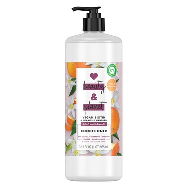 Love Beauty and Planet SilconeFree Conditioner Vegan Biotin  SunKissed Mandarin Deep Cleanse Hydrate Strengthen Volumize  Shine 5in1 MultiBenefit Nourishing Conditioner for Hair 32 oz
