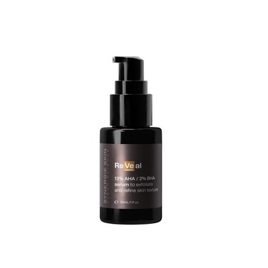 Synergie Skin  ReVeal Exfoliating Face Serum Pore Minimizer for Face with AHA BHA Exfoliant Lactic Acid Serum for Reducing Breakouts and Improving Skin Tone 30 ml