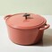 Ayesha Curry Kitchenware Enameled Cast Iron Dutch OvenCasserole Pot with Lid 6 Quart Redwood Red