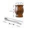 LA FEE Yerba Mate Natural GourdTea Cup Set Brown Original Traditional Mate Cup  8 OuncesIncludes Yerba Mate Straw  Cleaning BrushStainless Steel  DoubleWalled  Easy to Clean Brown