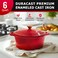 Mueller 6 Qt Enameled Cast Iron Dutch Oven HeavyDuty Casserole Dish and Braiser Pan with Lid and Stainless Knob Safe for All Cooktops