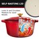 Mueller 6 Qt Enameled Cast Iron Dutch Oven HeavyDuty Casserole Dish and Braiser Pan with Lid and Stainless Knob Safe for All Cooktops