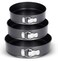 plastific Pack of 3 NonStick Springform Round Cake Tins for Baking Cake TinRound Cake Tin Baking Pan Non Stick Robust Springform Cake Tin 22cm 24cm  26cm