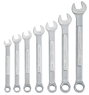 CRAFTSMAN Combination Wrench Set Metric 7Piece CMMT87015