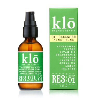Klo Organic Beauty RE3 Oil Cleanser for AcneProne Skin AntiAging Ingredients Clear Smooth Skin AllNatural The Oil Cleansing Method Grapefruit Lavender Tea Tree Oil